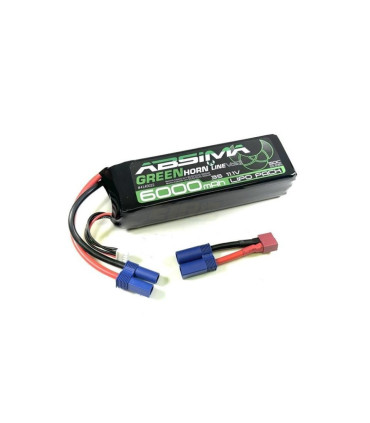 Lipo 6000 Absima 3S 11 1V 50C  EC5 T-Plug 