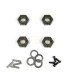 Ruedas hexagonales (12mm, de sujeción, de aluminio, 4 unidades) - E1rc.com
