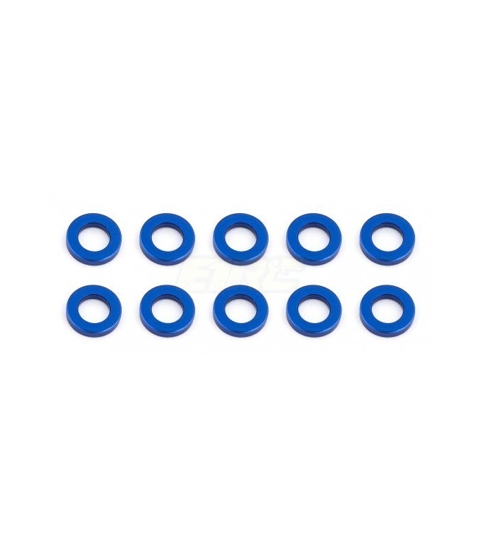 Team Associated Ballstud Washers, 5.5x1.0 mm, blue aluminum - E1rc.com