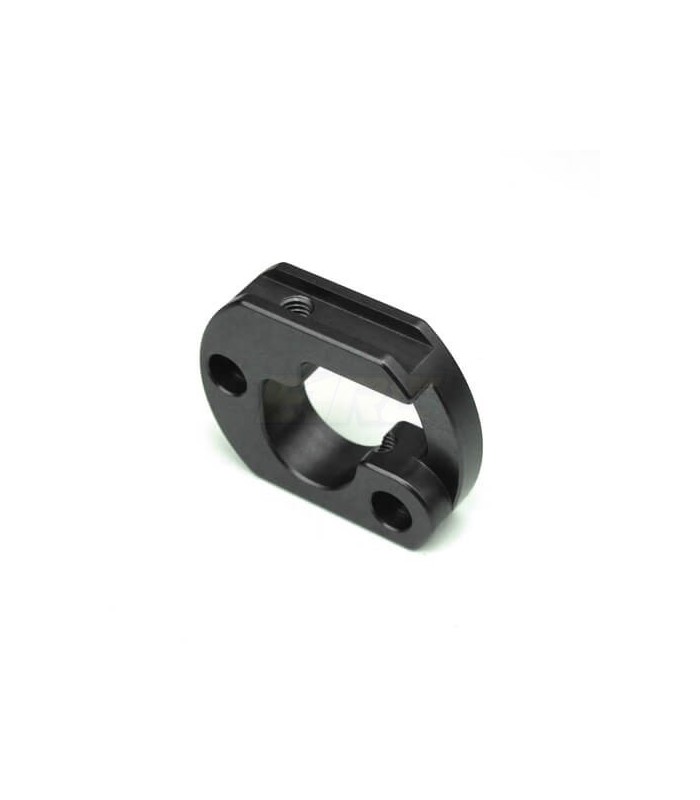 Motor Mount Insert (LCG, aluminum, gun metal anodized, lightened, SCT410) - E1rc.com