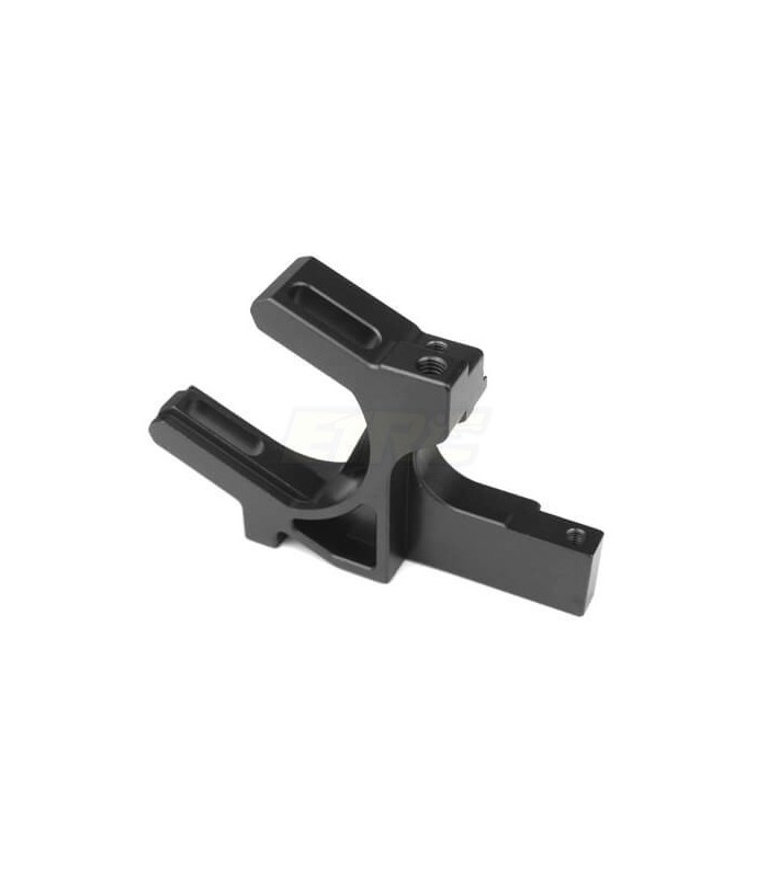 CNC Split Cntr Diff Mount (motor mnt only, 7075, gun metal ano, EB/ET/SCT) - E1rc.com
