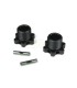 Wheel Hubs (17mm, lightened, aluminum, gun metal anodized, with pins, 2 pieces) - E1rc.com