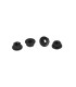 CORE RC - SERRATED ALLOY M4 NUTS - BLACK - PK4 - E1rc.com