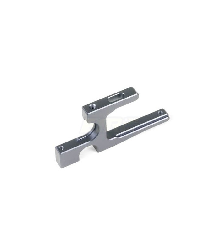 This is a product description for a "Split Center Diff Mount" made of 7075 aluminum, with a gun metal anodized finish, designed - E1rc.com