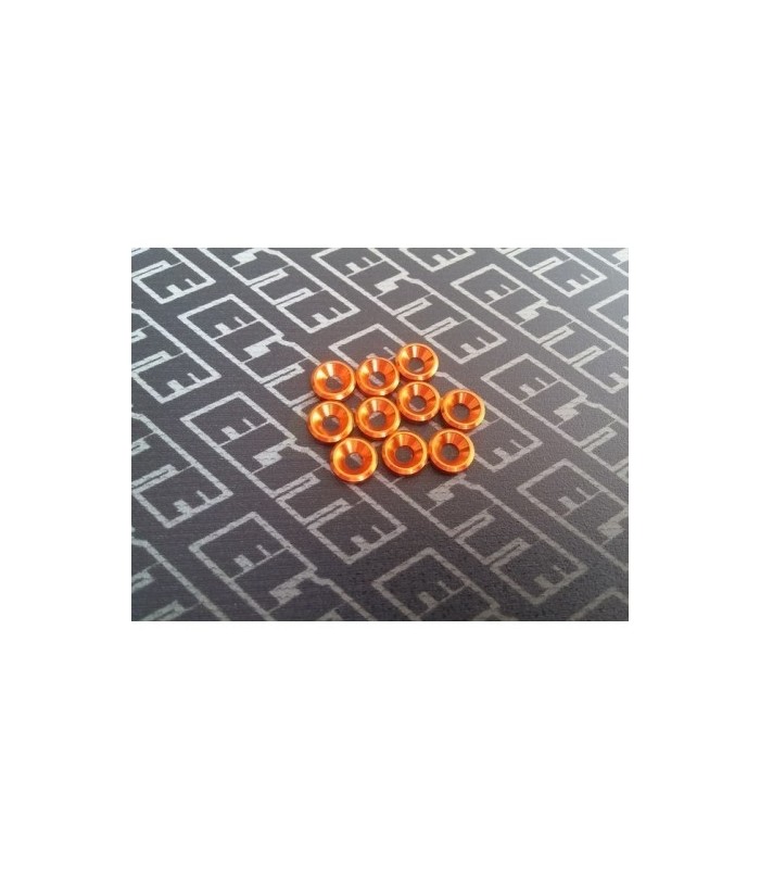 Countersunk Orange Washer m3 10pcs - E1rc.com