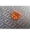Aluminum orange button screws M3x10 10pcs