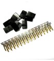 Conjunto De Enchufe Macho Conector Compatible Futaba Chapado en Oro 3 Pin 10
