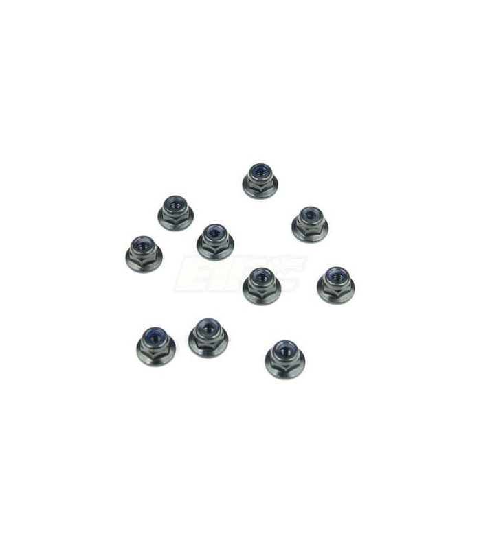 Contratuercas M3 (flanged, negras, 10 piezas) - E1rc.com