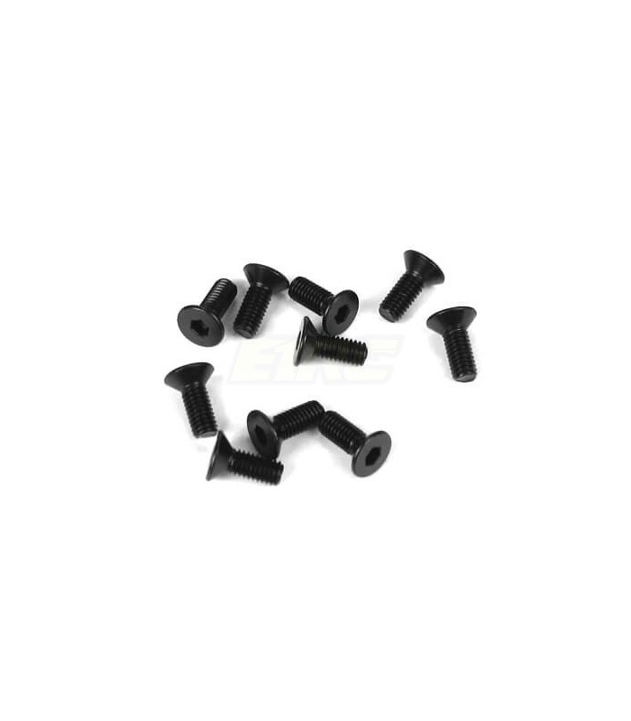 Countersunk screw M3x8mm (black, 10 units) - E1rc.com