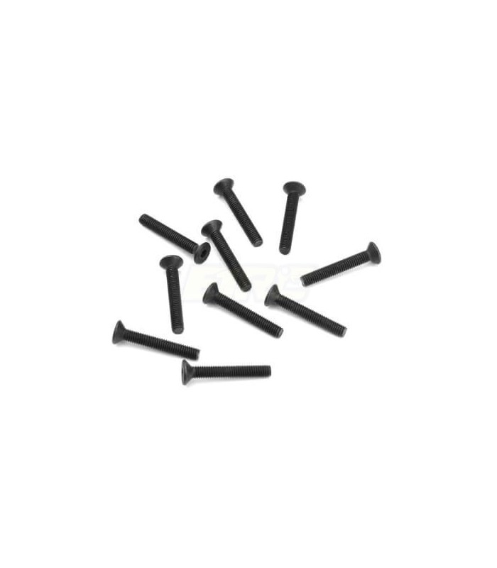 Tornillo avellanado M3x20mm (negro, 10 piezas) - E1rc.com