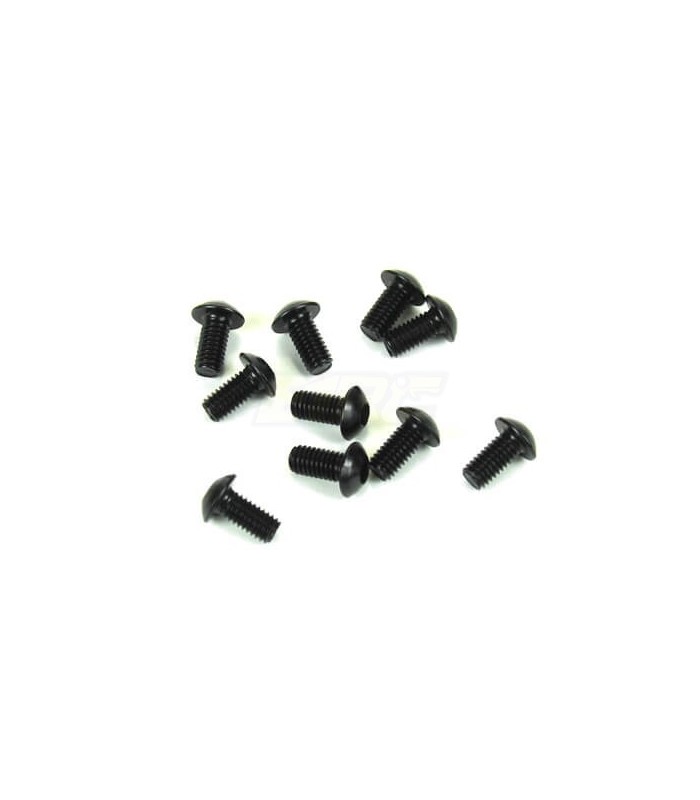 Button head screws M3x6mm (black, 10 units) - E1rc.com