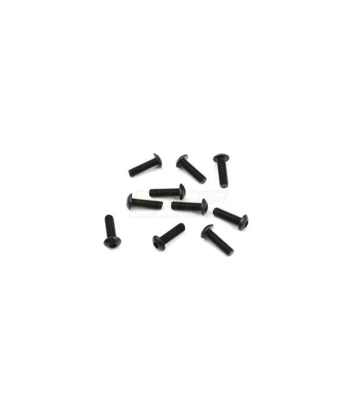 Tornillo botón M3x10mm (negro, 10 piezas) - E1rc.com