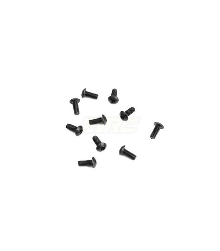 Tornillo botón M2.5x6mm (negro, 10 piezas) - E1rc.com