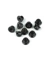 Contratuercas M4 (bridadas, negras, aserradas, 10 piezas)