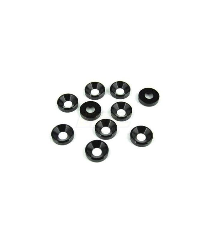 Arandelas avellanadas M4 (anodizado negro, 10 piezas) - E1rc.com