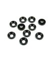 Arandelas avellanadas M4 (anodizado negro, 10 piezas)
