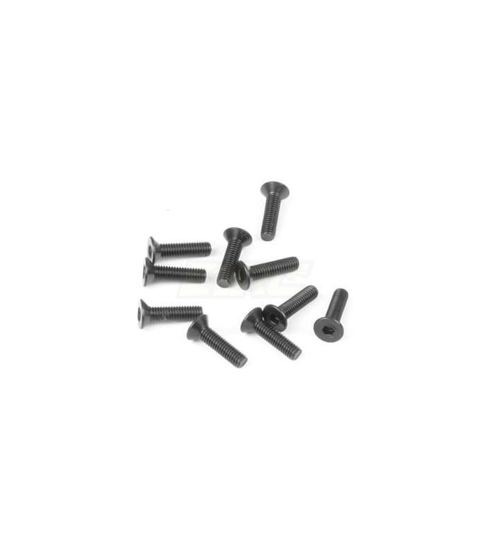 Tornillos avellanados M3x12mm (negro, 10 piezas) - E1rc.com
