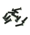 Countersunk screws M4x15mm (black, 10 pieces)