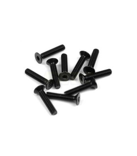 Tornillos avellanados M4x20mm (negro, 10 piezas)