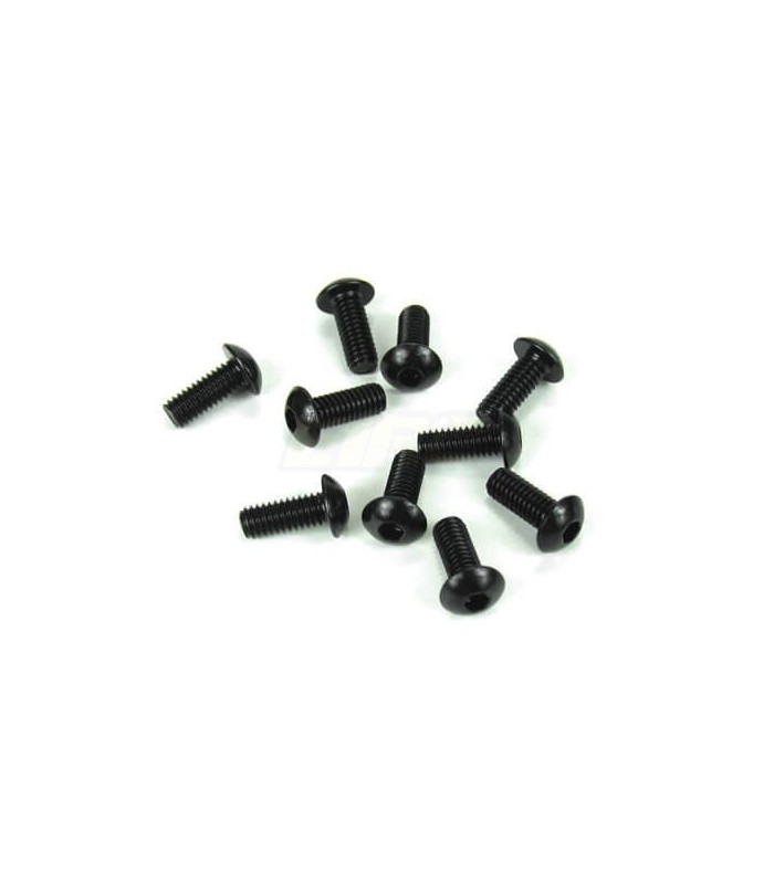Tornillos de botón M4x10mm (negro, 10 piezas) - E1rc.com