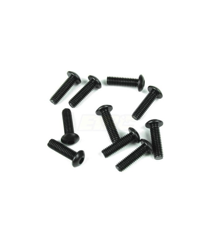 Tornillos de botón M4x14mm (negro, 10 piezas) - E1rc.com