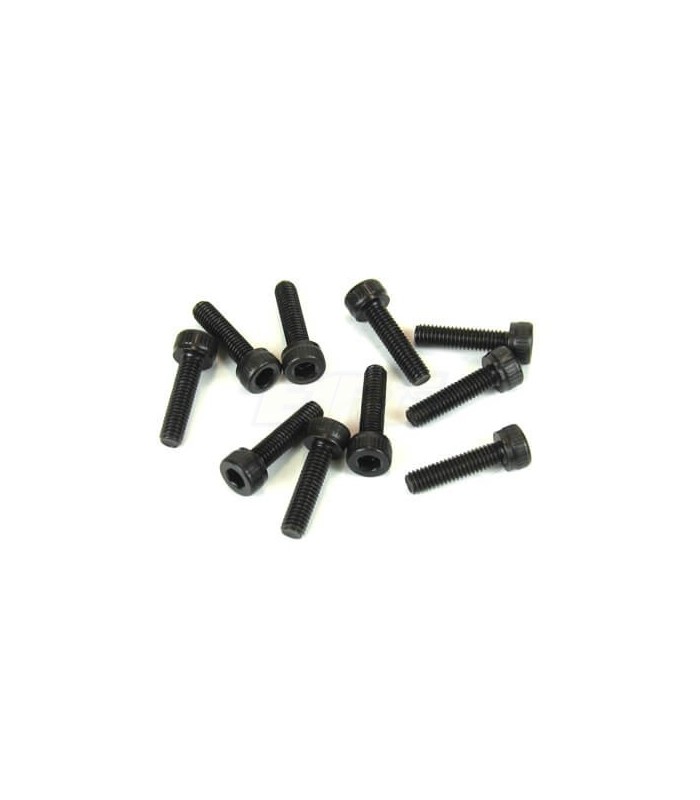 Tornillos cilindro M3x12mm (negro, 10 piezas) - E1rc.com