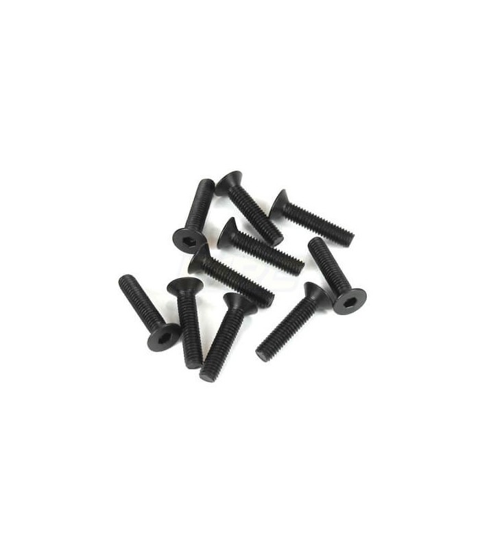 Tornillos avellanados M3x14mm (negro, 10 piezas) - E1rc.com