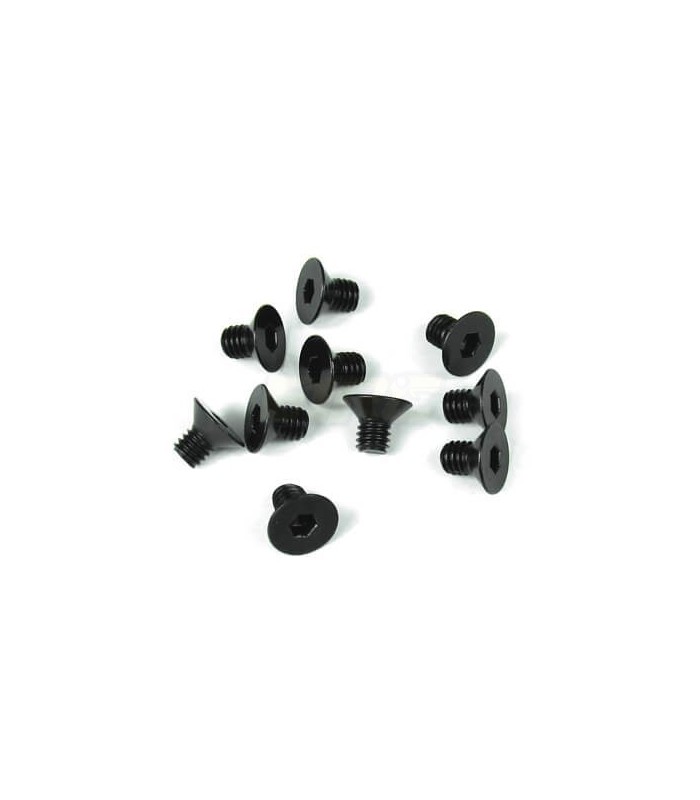 Countersunk screws M4x6mm (black, 10 pieces) - E1rc.com