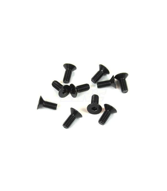 Tornillos avellanados M4x10mm (negro, 10 piezas)