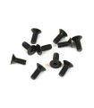 Countersunk screws M4x10mm (black, 10 pieces)