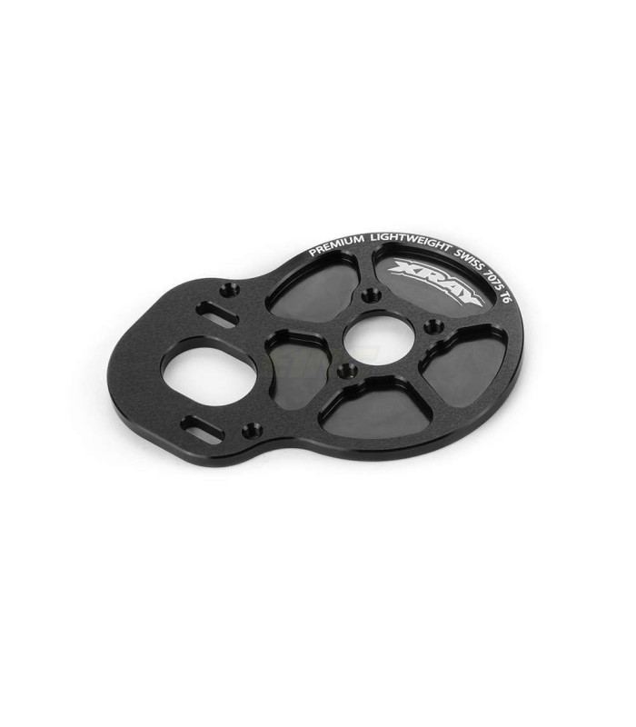 Placa de motor Xray Alu Mid & Rear - Varilla corta (3 mm) - E1rc.com