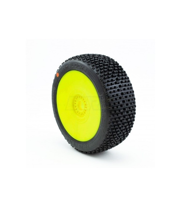 H-BLOCK V2 BUGGY C3 (MEDIUM) WITH YELLOW TIRES (2PCS.) - E1rc.com