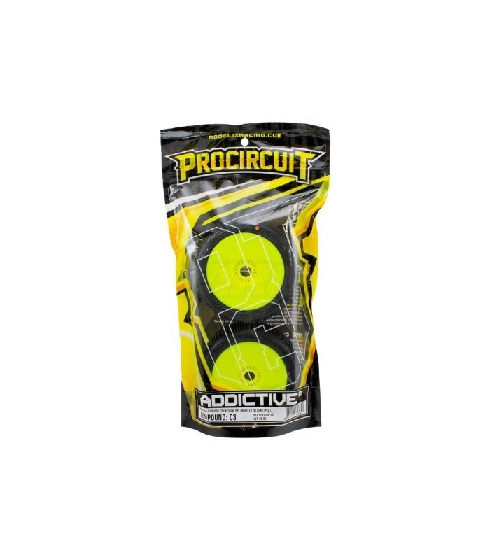 ADDICTIVE V2 BUGGY C3 (MEDIUM) ON YELLOW WHEEL (2PCS.) - E1rc.com