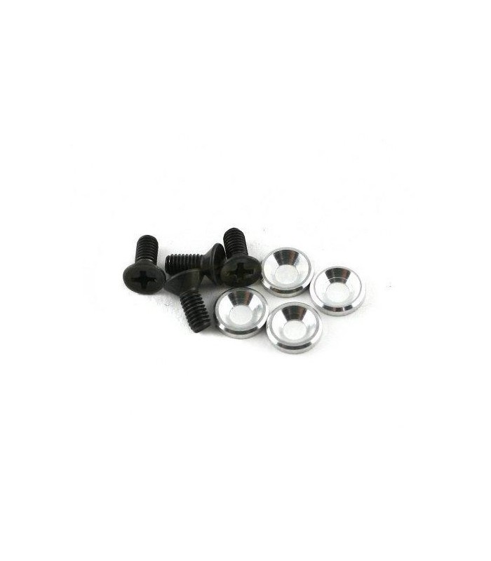 TORNILLOS BANCADA MOTOR + ARANDELAS (4U.) MBX6/7/7R/8 MUGEN - E1rc.com