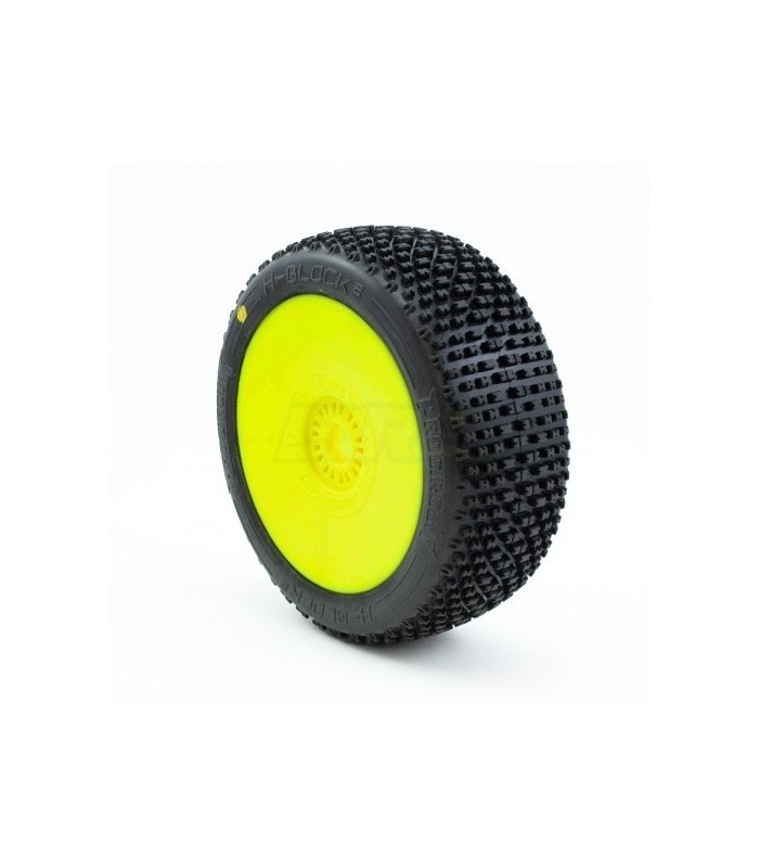 H-BLOCK V2 BUGGY C2 (SOFT) EN LLANTA AMARILLA (2PCS.) - E1rc.com