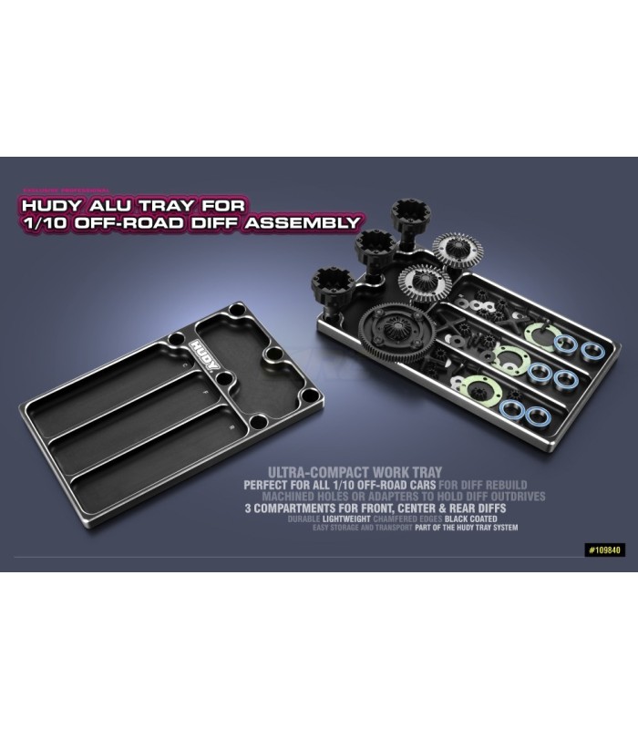 BANDEJA HUDY ALUMINIO 1/10 OFF-ROAD DIFF ASSEMBLY - E1rc.com