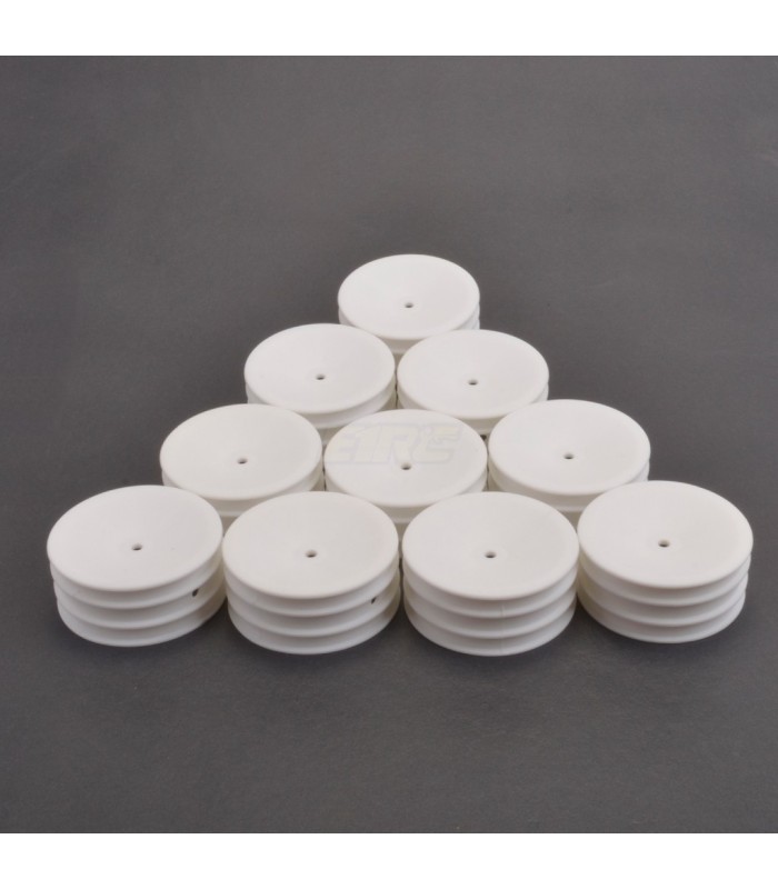 Llanta 2WD delantera ancha blanca (5 parejas) - E1rc.com