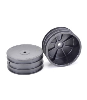 Llanta hex 4WD delantera ancha negra