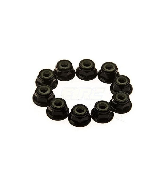 Flanged black M3 nut with brake - E1rc.com