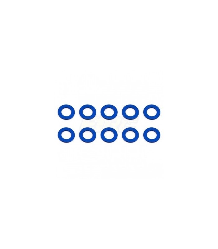 BALLSTUD WASHERS 5.5 x 0.5mm BLUE ALUMINIUM x10 - E1rc.com