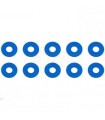 BLUE ALUMINUM BULKHEAD WASHERS 7.8 x 0.5MM (10)