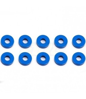 BLUE ALUMINUM BULKHEAD WASHERS 7.8 x 2.0 MM (10)