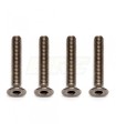 TI SCREWS 3 X 18MM FHCS (4) TITANIUM
