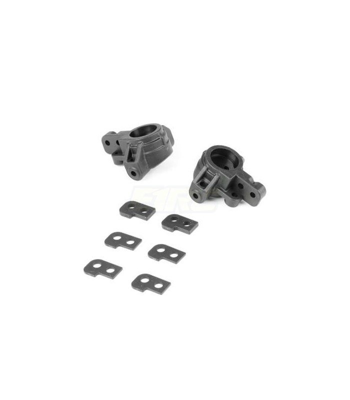 Adjustable Ackermann Spindles (L/R, EB/ET410) - E1rc.com