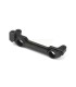 Aluminum Ackerman Plate (CNC 7075 black ano, for EB410/ET410) - E1rc.com