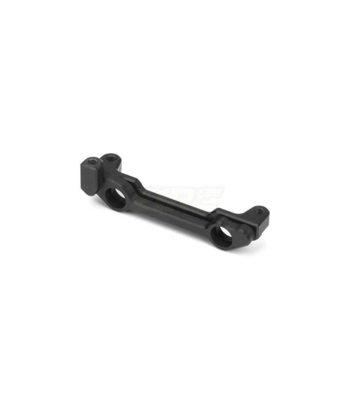 Aluminum Ackerman Plate (CNC 7075 black ano, for EB410/ET410) - E1rc.com