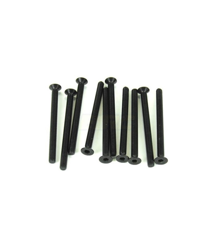 M3x40mm Flat Head Screws (black, 10pcs) - E1rc.com
