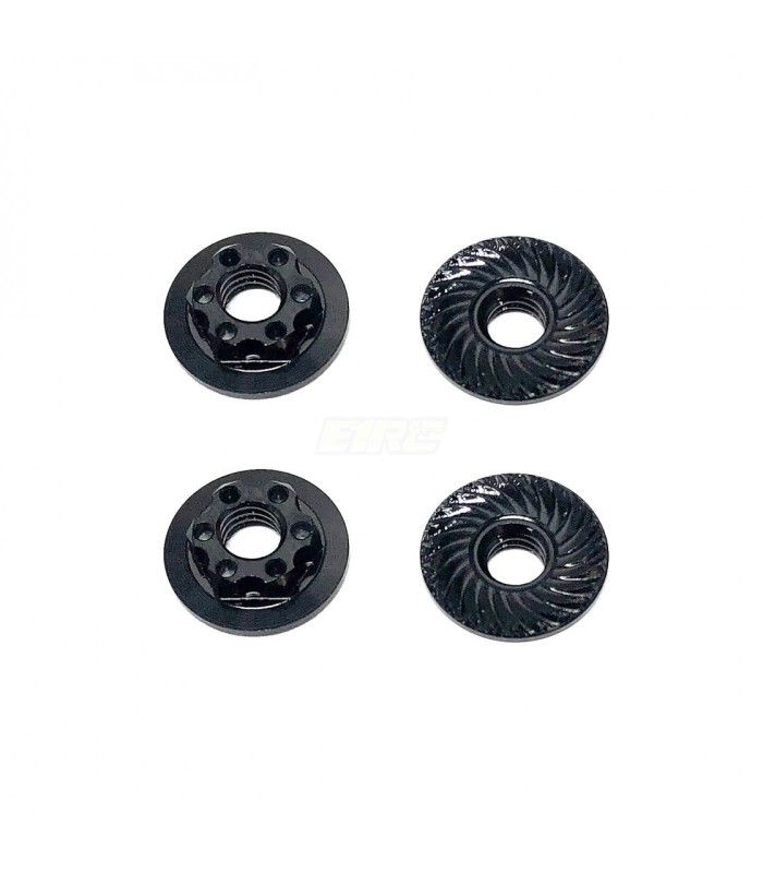 FT Nuts, M4 Low Profile Wheel Nuts, black - E1rc.com