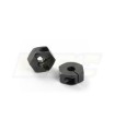 ALUMINUM WHEEL SUPPORT - OFFSET +0.75MM - BLACK (2)