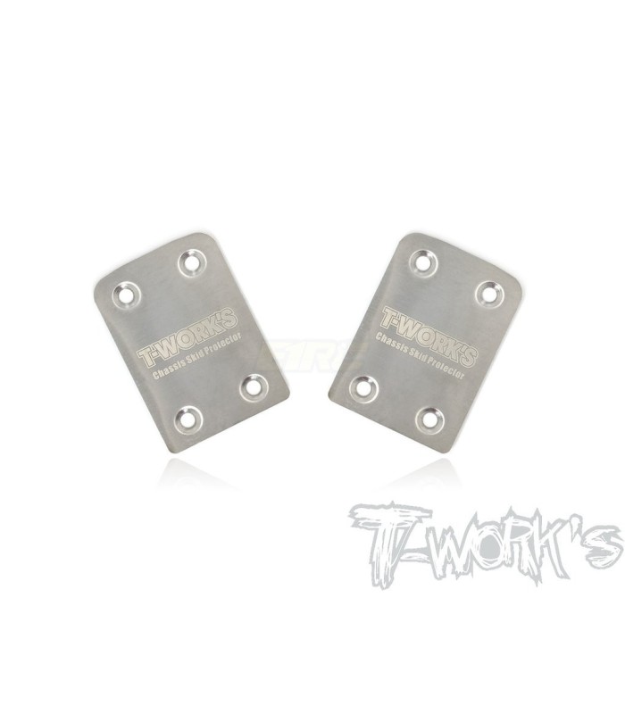 Protector chasis trasero chapa EB410/ET410 2pcs - E1rc.com